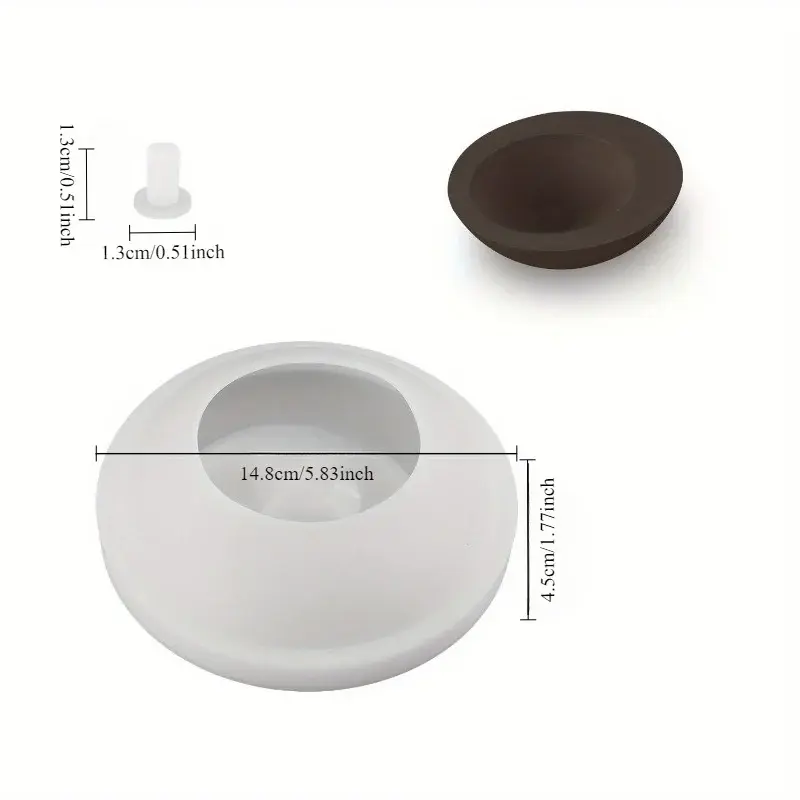 DIY Concrete Cement Planter Mould Round Flower Pot Silicone Candle Mold Succulent Flowerpot Eggshell Candle Cup Storage Jar