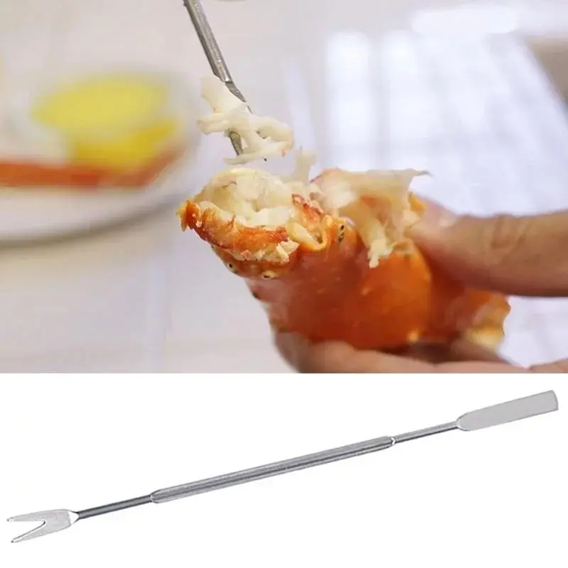 Portable Stainless Steel Food Forks Suitable Seafood Crab Lobster Fork High Quality Nutcracker Needle Household Kitchen Supplies