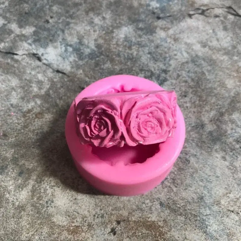 Round Rose Shape Silicone DIY Handmade Soap Mold To Make Fondant Cake Candle Mold