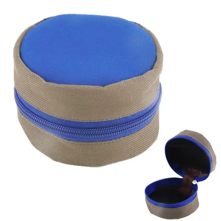 1 Pcs New Fly Fishing Storage Zippered Reel Pouch Sponge Cover Protective Bag Case Suitable Outdoor Fishing Tools