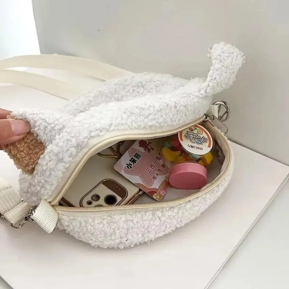 New 1Pcs Cute Cat Bear Sheep Shape Feature National Style Leather Polyester PU Little Girls Cartoon Luxury Kid Purses Handbags