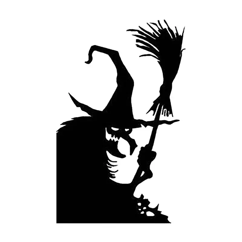 Creative Halloween Scary Witch Ghost Horror Door Window Decoration Sticker Party Supplies Window Decor Static PVC Wall Stickers