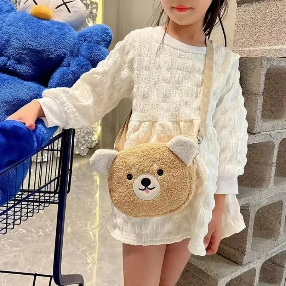 New 1Pcs Cute Cat Bear Sheep Shape Feature National Style Leather Polyester PU Little Girls Cartoon Luxury Kid Purses Handbags