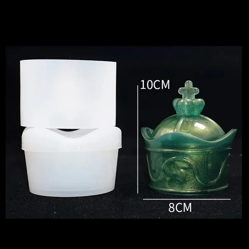 Resin Siliconce Mold Handmade Creative Pumpkin Shape Cut Storage Box Jewelry Making Mold DIY Crystal Epoxy Gift Box Accessories