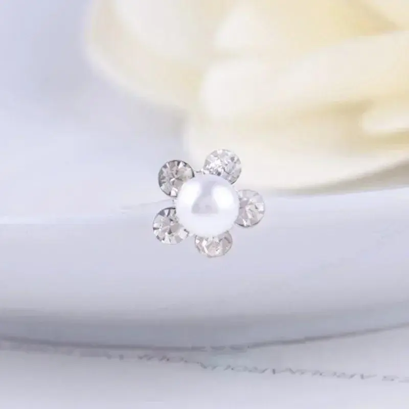 10Pcs Wedding Bridal Pearl Flower Crystal Hair Pins Clips Bridesmaid Beautiful Trimmer Updo Decor Women Creative Gifts Accessory