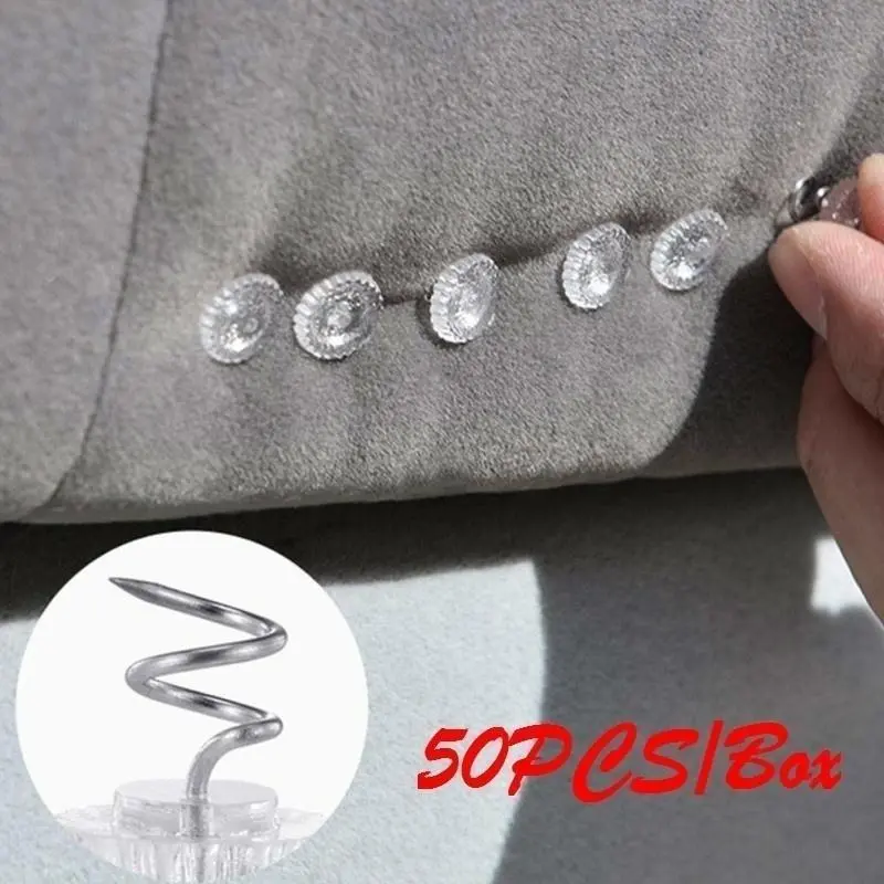 New 50PCS/Box Pins Sofa Rotates And Fixes Twisted Nails With Fixed Quilt Bed Sheets Anti-slip Buckle Home Supplies