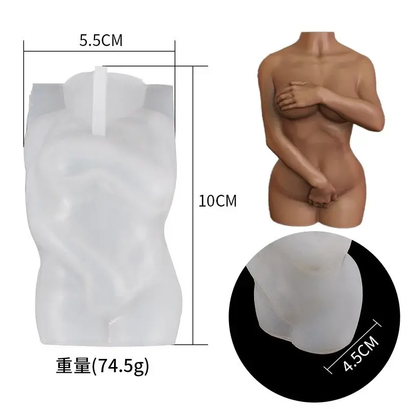 New Shy Man Holding Hands Lady 3D Candle Silicone Mold Pregnant Woman Soap Home Decoration Products