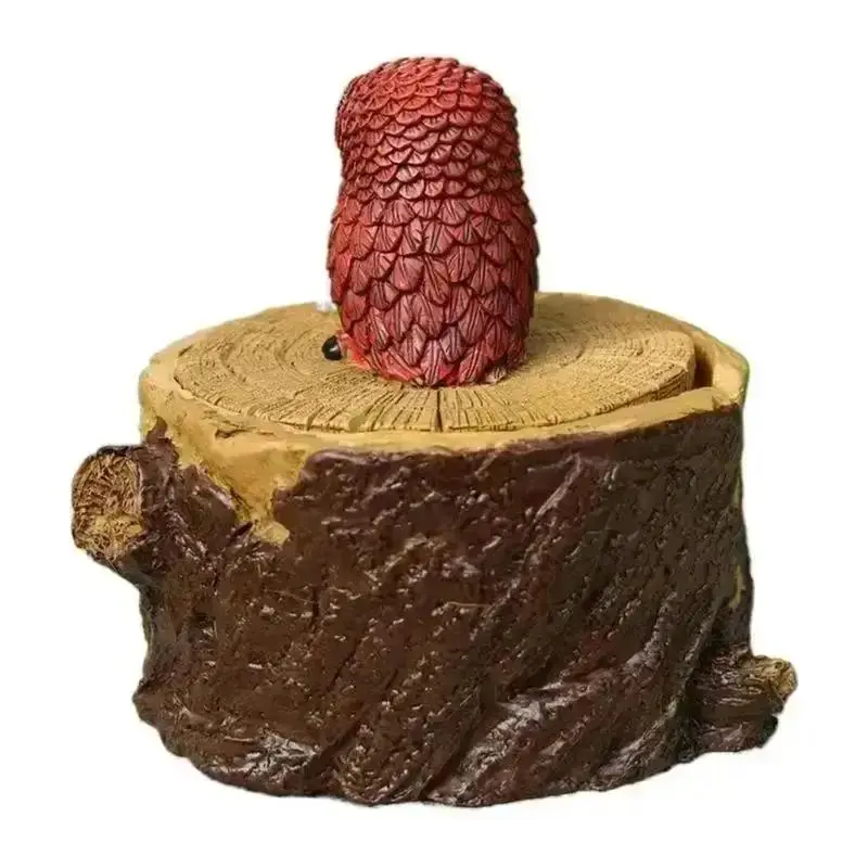 Cigarettes Ashtray With Lid Windproof Animal Resin Statue Crafts Ornaments Home Decoration Office AshtrayGift Kitchen Accessory