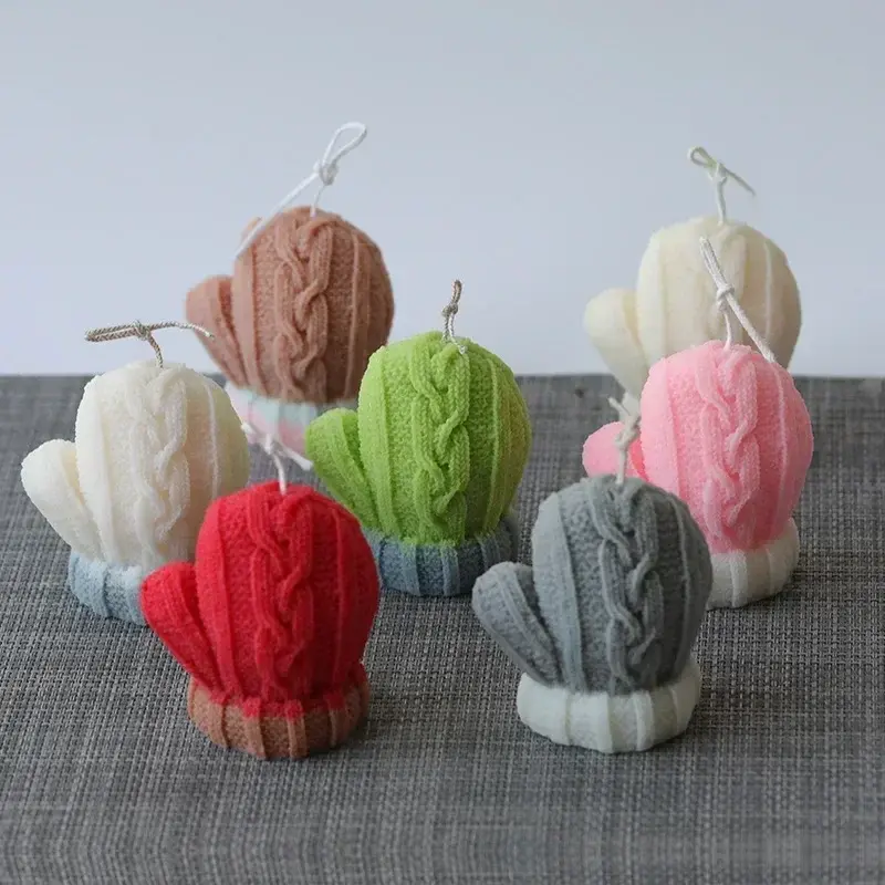 Creative Shape Handmade Mold Gloves Candle Silicone Mold Christmas Series Winter Baking Chocolate Cookie Mold Accessories