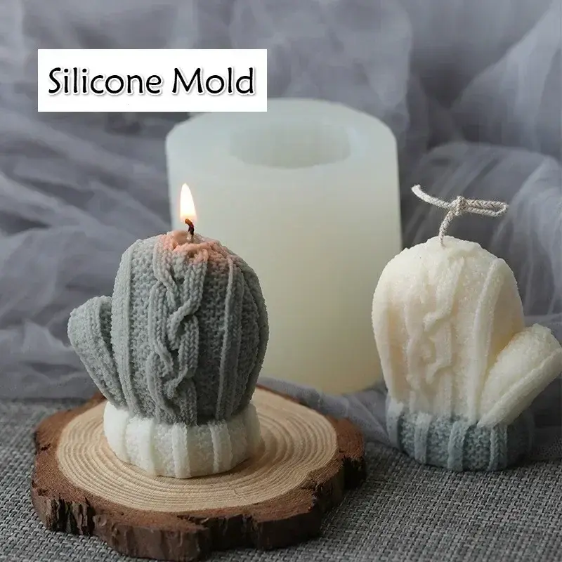 Creative Shape Handmade Mold Gloves Candle Silicone Mold Christmas Series Winter Baking Chocolate Cookie Mold Accessories