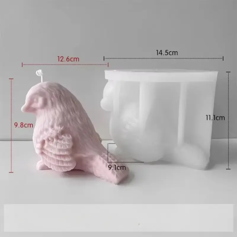 New 3D Bird Silicone Mold DIY Scented Candle Plaster Mold Handmade Soap Resin Drip Gel Mould Cute Animal Birdy Home Decor Crafts