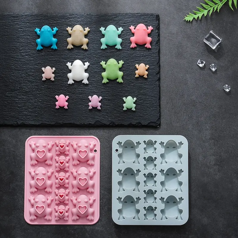 Creative Handmade Diy Frogs Shape 11 Different Sizes Silicone Mold Cake Dessert Baking Chocolate Candy Pastry Molds Accessories