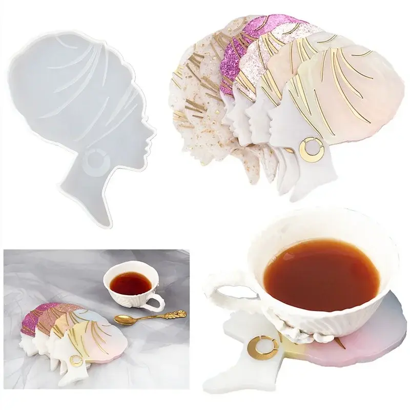 Coaster Silicone Mold DIY Creative Crystal Epoxy Resin Mold Coaster Box Mirror Silicone Mold Resin Suitable Home Supplies