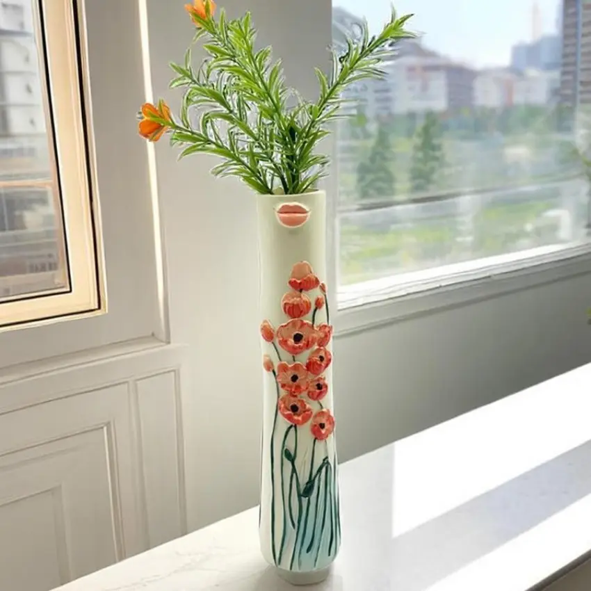 1Pcs Beautiful Elegant Ladies Body Vase Dry Flower Bouquet Vases Women Body Art Craft Ornaments Home Desktop Decor Living Garden