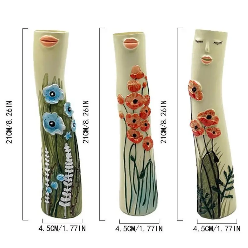 1Pcs Beautiful Elegant Ladies Body Vase Dry Flower Bouquet Vases Women Body Art Craft Ornaments Home Desktop Decor Living Garden