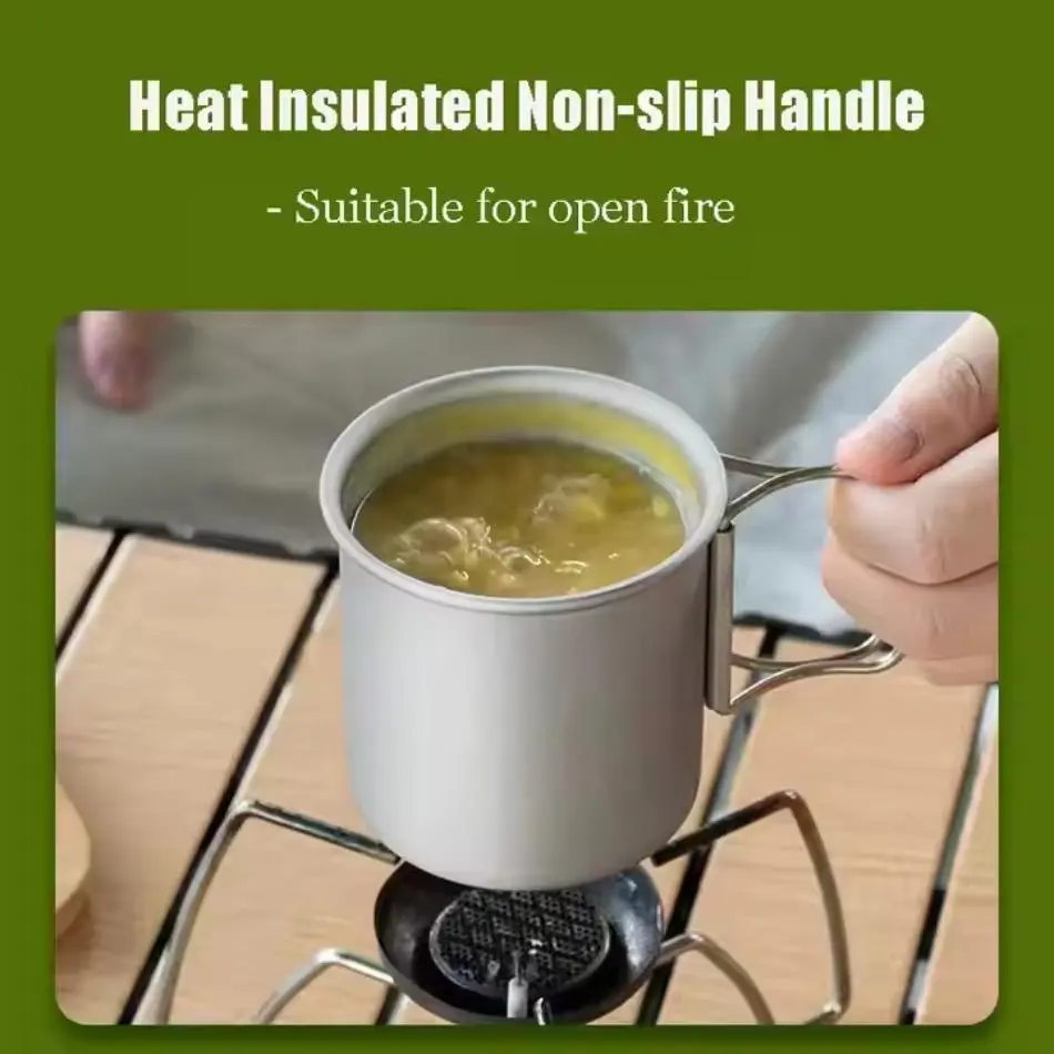 Handle Aluminium Coffee Cup Camping Custom Beer Mugs With Folding Handle New Arrival 300ml Camping Outdoor Mug Wholesale Folding