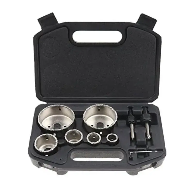9PC/Set Hard Alloy Ceramic Tile Hole Opener Set Brazed Granular Alloy Hole Opener Combined Brick Wall Hole Drill Accessories