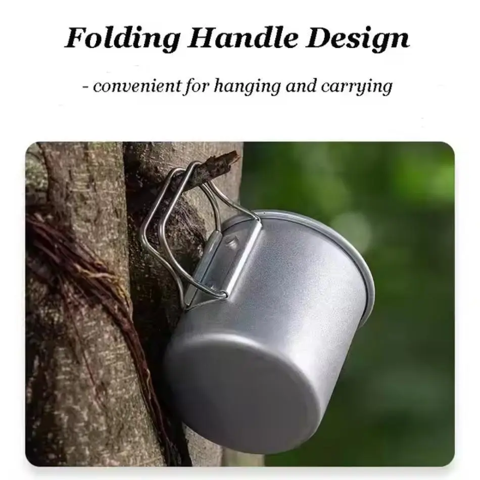 Handle Aluminium Coffee Cup Camping Custom Beer Mugs With Folding Handle New Arrival 300ml Camping Outdoor Mug Wholesale Folding