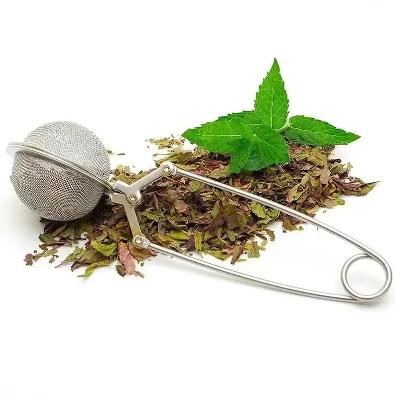 Circular Tea Ball Filter Soup Bag Filter Stainless Steel Tea Strainer Tea Maker Tea Filter Multi-functional Tea Set Accessories