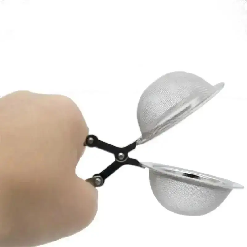 Circular Tea Ball Filter Soup Bag Filter Stainless Steel Tea Strainer Tea Maker Tea Filter Multi-functional Tea Set Accessories