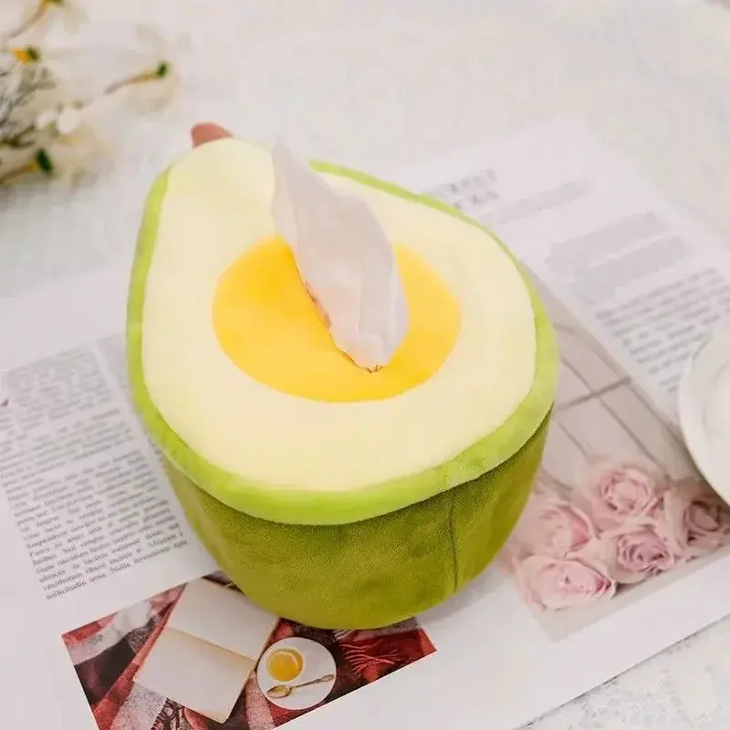 Plush Cute Cartoon Fruit Pineapple Tissue Box Paper Useful Tissue Holder Napkin Case Pouch Gift Lovely Multipl-Pattern Paper Box