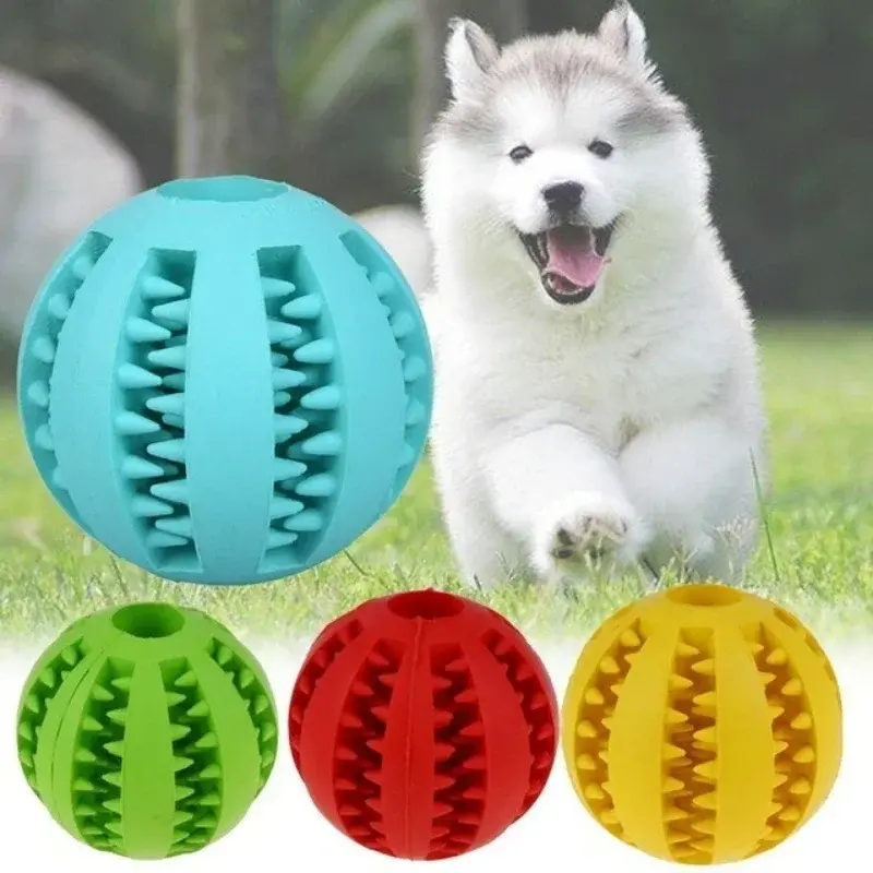 New Silicone Interactive Anti-Bite Puppy Toy Ball Teeth Cleaning And Teething Supplies Available In Many Colors Pet Supplies