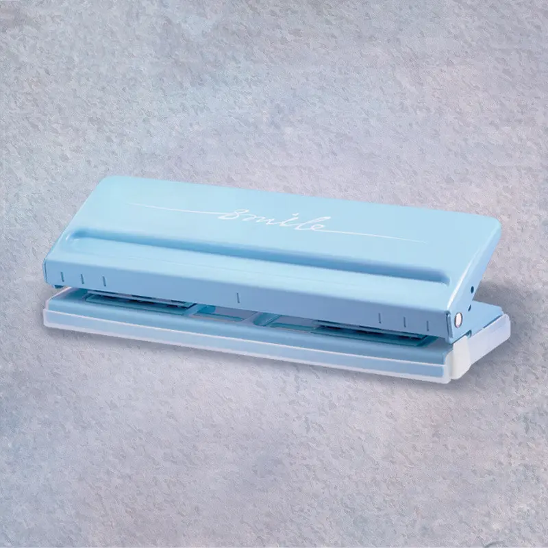 Useful Paper Hole Punch 6-hole Adjustable Color Single-page Scrapbook Office Stationery Metal Loose-leaf Hole Punch