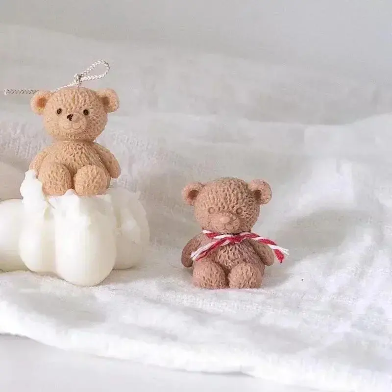 1 Pcs Cute Animal Bear Silicone Mold Multiple DIY Handmade Creative Chocolate Candy Molds Baking Cake Decor Candle Soap Mould
