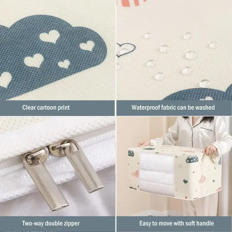 Household Big Capacity Storage Bag 50L /75L Quilt Clothes Duvet Blanket Moisture Proof Dust Proof Sorting Bags Luggage Bag