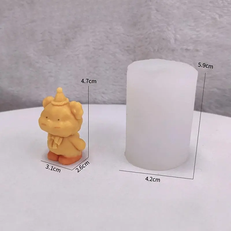 1 Pcs Cute Animal Bear Silicone Mold Multiple DIY Handmade Creative Chocolate Candy Molds Baking Cake Decor Candle Soap Mould