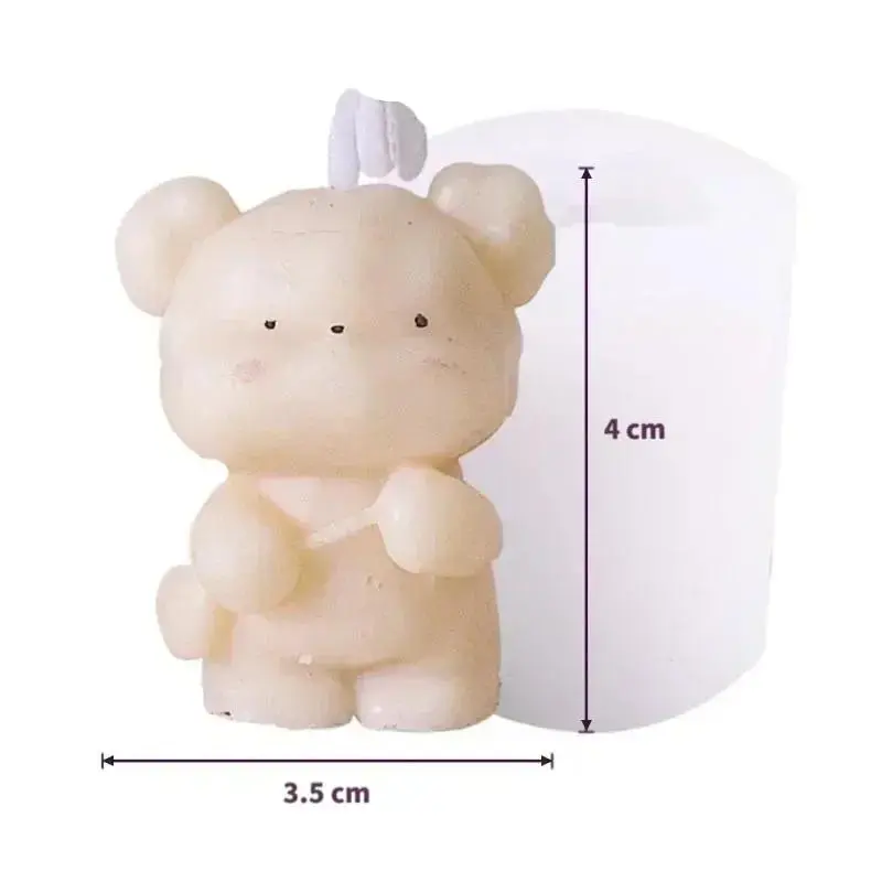 1 Pcs Cute Animal Bear Silicone Mold Multiple DIY Handmade Creative Chocolate Candy Molds Baking Cake Decor Candle Soap Mould