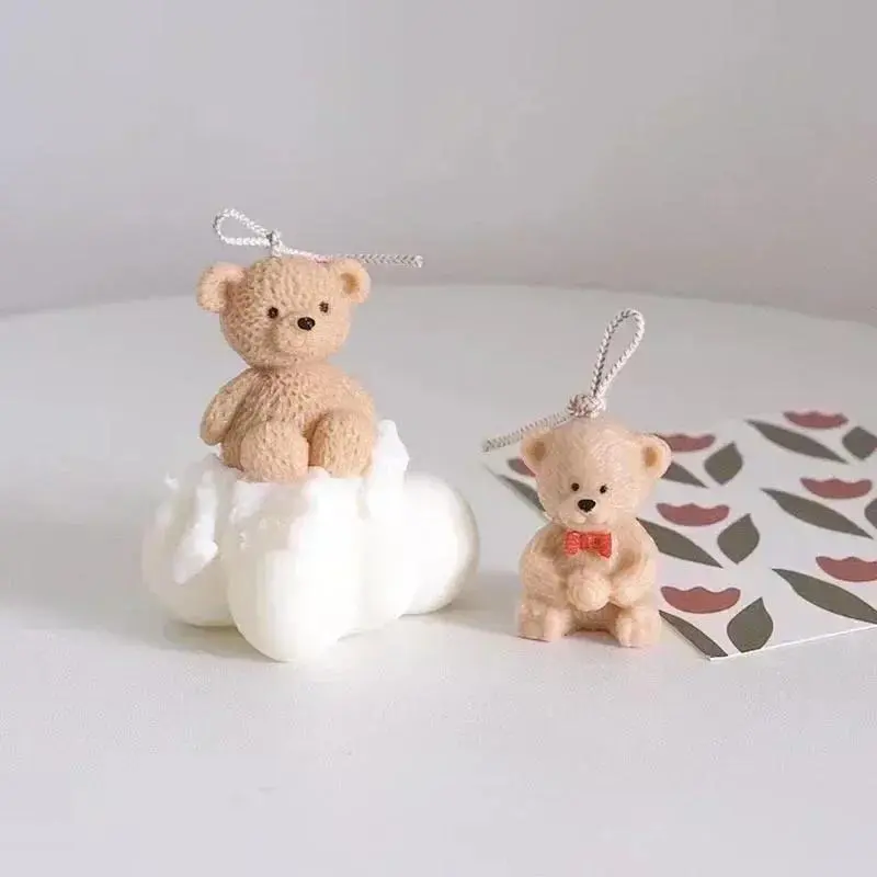 1 Pcs Cute Animal Bear Silicone Mold Multiple DIY Handmade Creative Chocolate Candy Molds Baking Cake Decor Candle Soap Mould