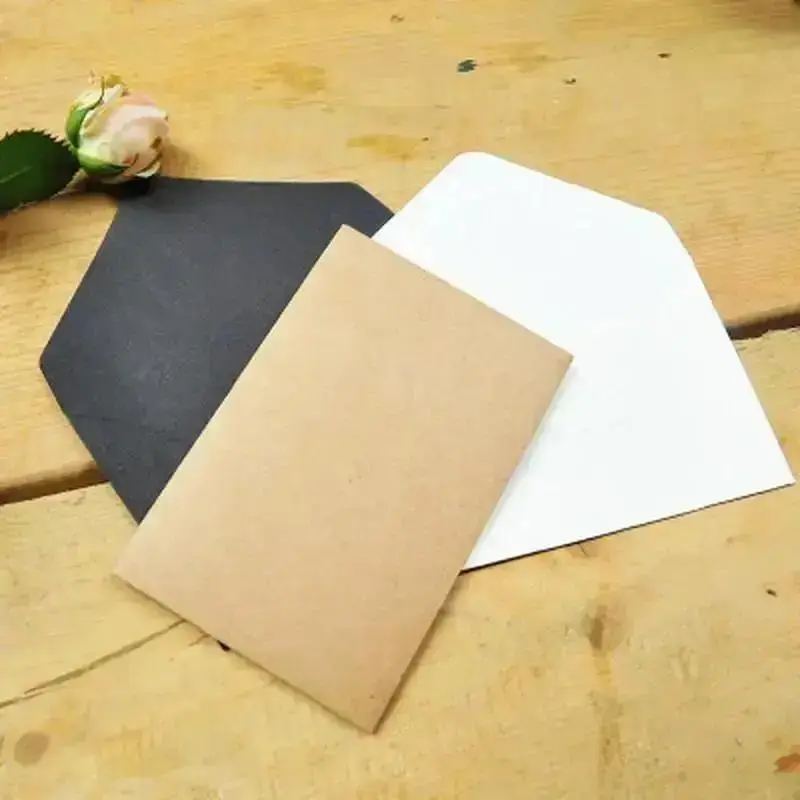 20PCS Classical Blank Mini Kraft Paper Envelopes Wedding Invitation Gift Thank You Card Postcards Concise Party Invitate Cards