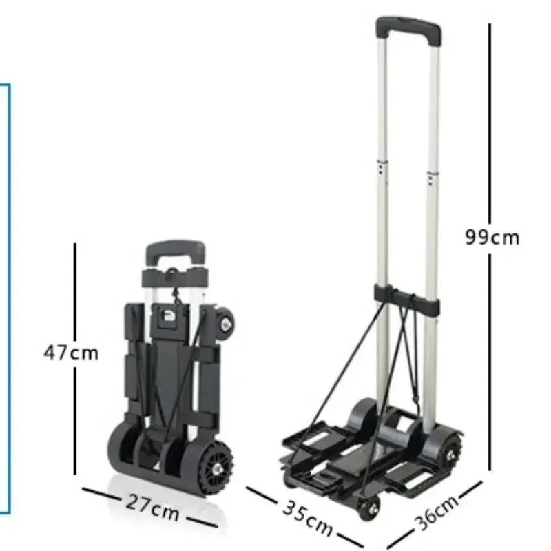 Portable Folding Push Truck Trolley Luggage Flatbed Cart Car Travel Portable Luggage Trolley Suitable Home Storage Supplies