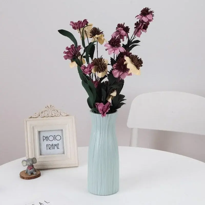 New Originality Plastic Vase White Imitation Ceramic Flower Pot Flowering Basket Flowers Vases Decoration Home Nordic Decoration