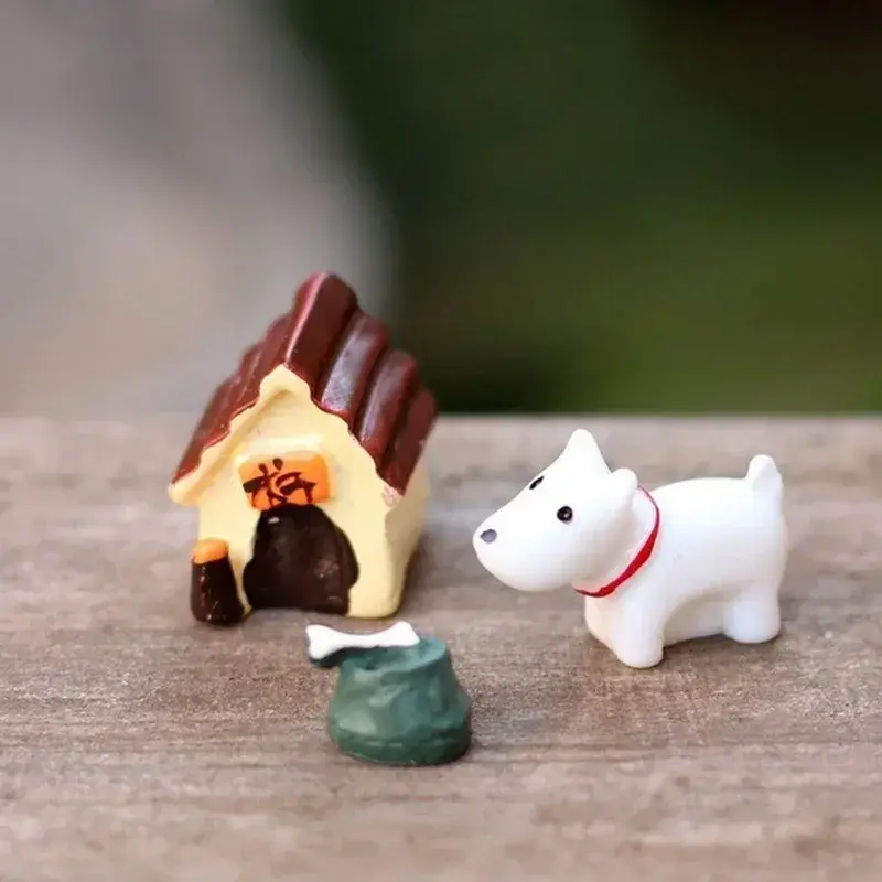 Creativity DIY Succulent Plants Pot Culture Micro Lands Craft Fairy Dog House Decoration Accessories Home Desktop Decorative