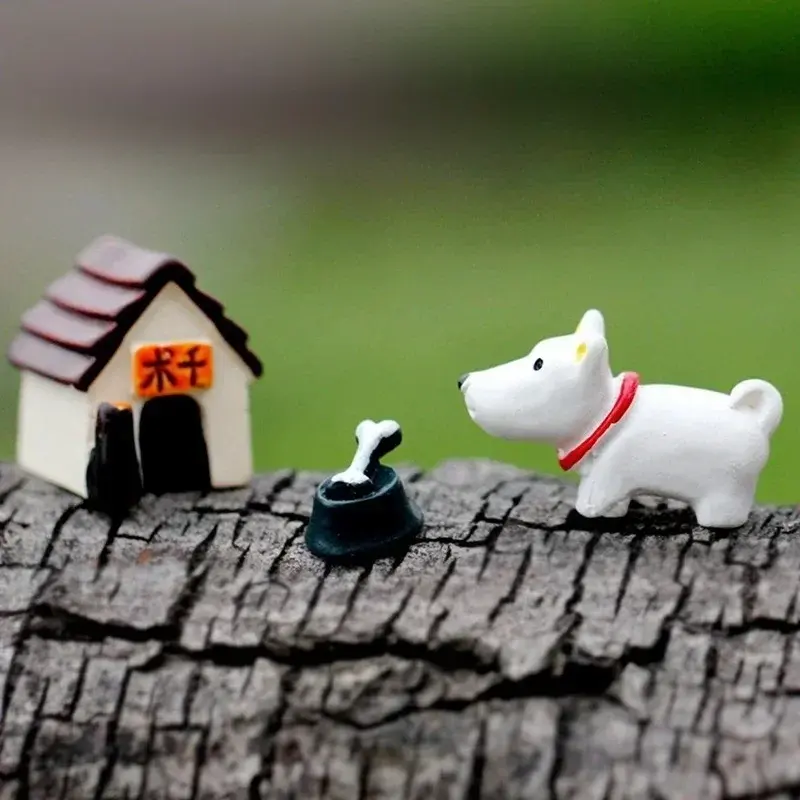 Creativity DIY Succulent Plants Pot Culture Micro Lands Craft Fairy Dog House Decoration Accessories Home Desktop Decorative