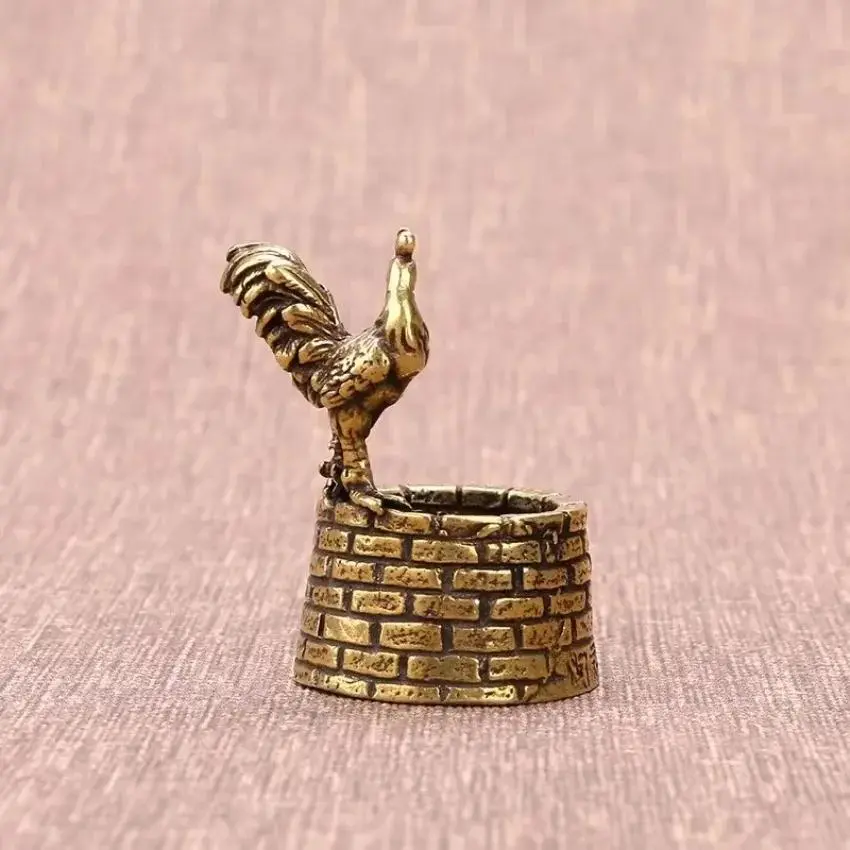 New Bronze Rooster Statue Water Well Architecture Modern Art Sculpture Metal Crafts Home Decoration Garden Decoration Figurines