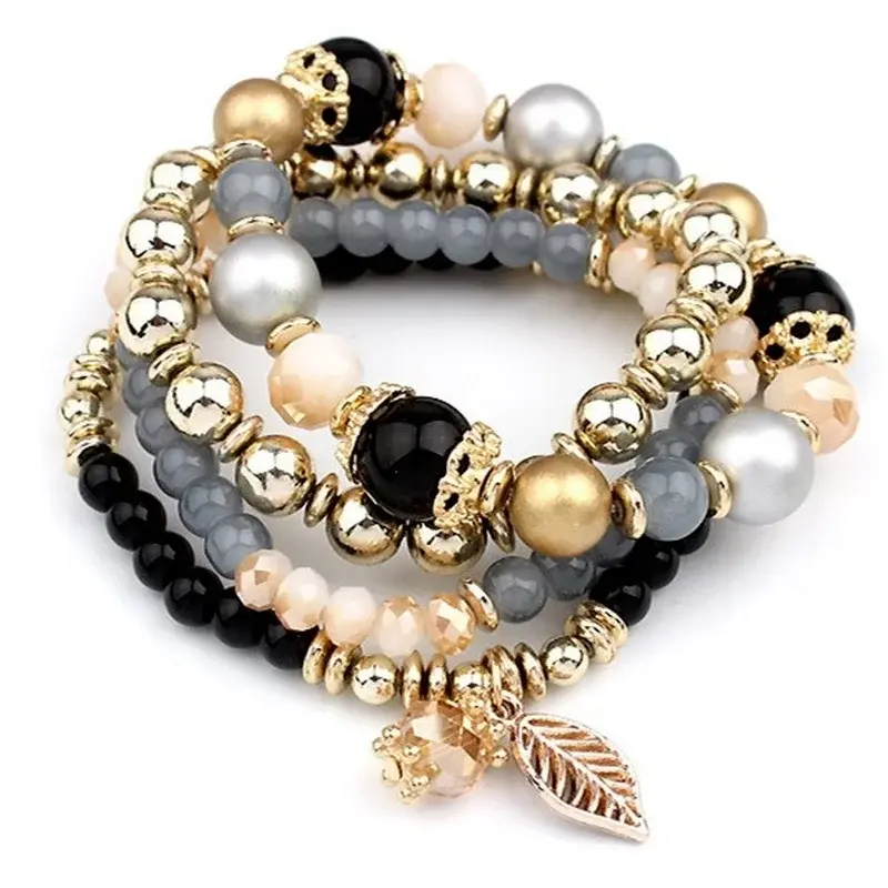 New Fashion Design Round Crystal Bead Bracelet Faceted Glass Seed Pretty Luxury Jewelry Accessories Women Creative Gifts Decor