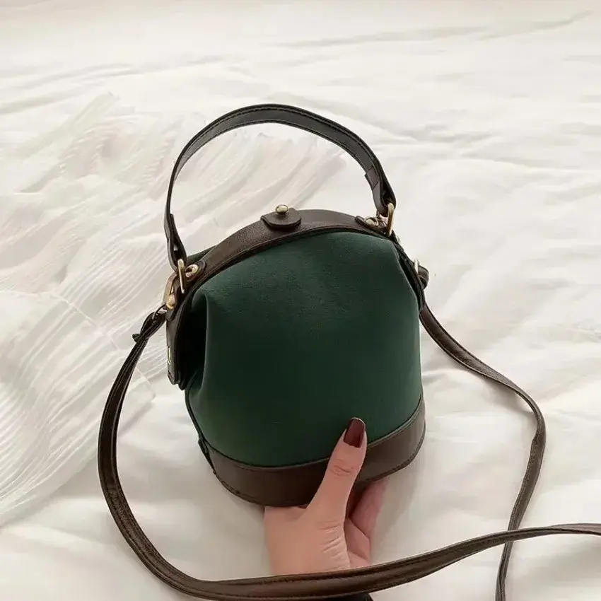 New Vintage Fashion Female Tote Bucket Bag Concise Design Ladies Crossbody Bag Pretty All-Match Women's Handbag Purses Handbags