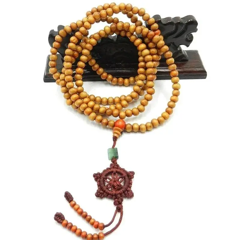 1 Pcs 216 Solid Color Fashion Tibetan Sandalwood Buddhist Buddha Prayer Beads Bracelet Bangles Accessories Creative Gifts Decor