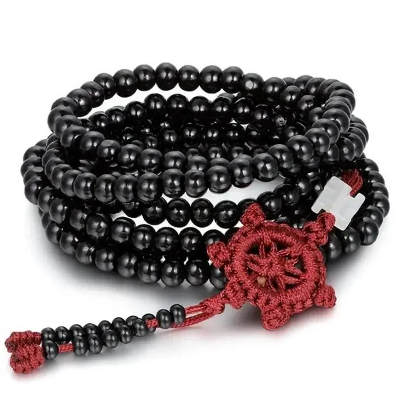 1 Pcs 216 Solid Color Fashion Tibetan Sandalwood Buddhist Buddha Prayer Beads Bracelet Bangles Accessories Creative Gifts Decor