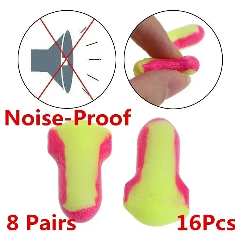 New 8 Pair Disposable Soft Foam Earplugs Snore-Proof Sleep Ear Protector No Cords SEL Ear Plug Noise Concert Noise Protect Equip