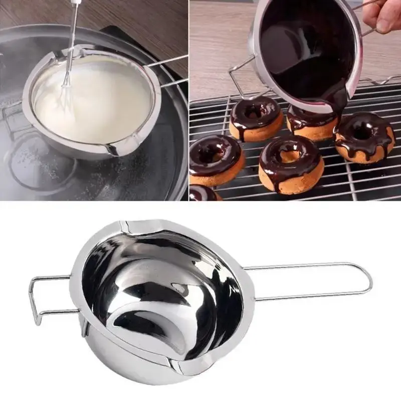 Practical Milk Bowl Double Pot Cookware Stainless Steel Chocolate Butter Melting Pot Dessert Tool Accessory Kitchen Baking Tools