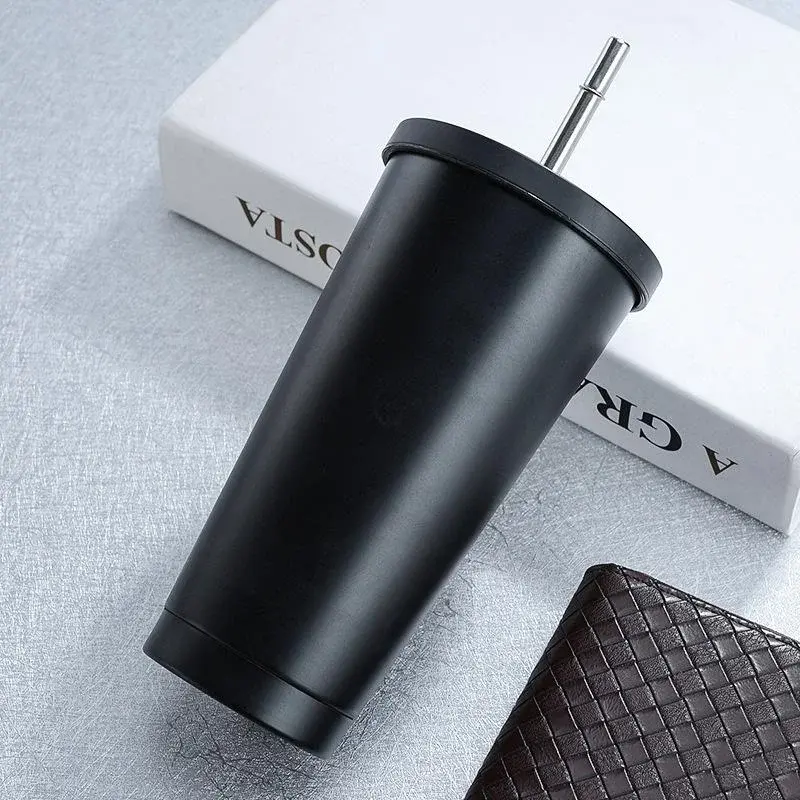 1Pcs 500ml Stainless Steel Coffee Mug with Lid Beer Mugs for Tea Cup Thermos Metal Cup Easy to Rarry 2025