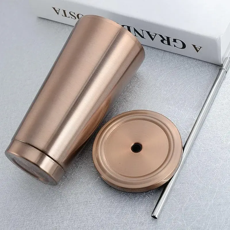 1Pcs 500ml Stainless Steel Coffee Mug with Lid Beer Mugs for Tea Cup Thermos Metal Cup Easy to Rarry 2025