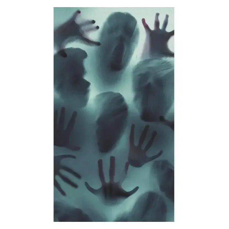 Halloween Series Horror Glass Window Wall Sticker Decoration Horror Haunted House Glass Sticker Props Holiday Party Accessories