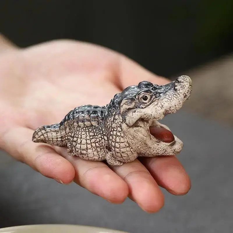 1pcs Boutique Tea Petting Fuuny Little Animals Pet Ornament Handmade Tea Ceremony Financial Decorate Toy Gift Home Desktop Decor