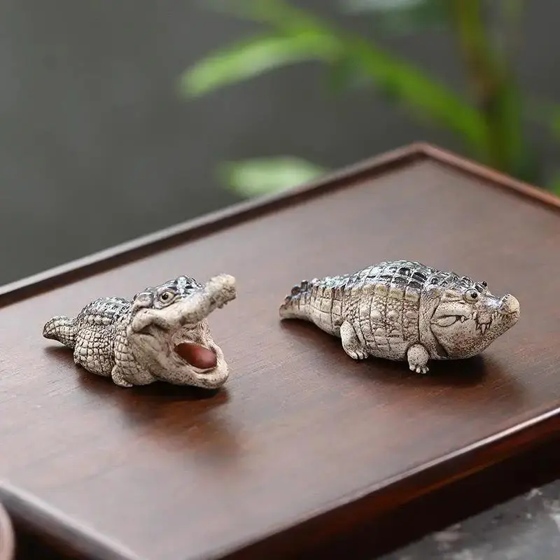 1pcs Boutique Tea Petting Fuuny Little Animals Pet Ornament Handmade Tea Ceremony Financial Decorate Toy Gift Home Desktop Decor
