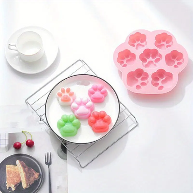 Creative Design Cat Paw Molds Lovely Cartoon Cat Paw Silicone Moulds Children Brithday Cake Decorating Tool Kitchen Baking Mould